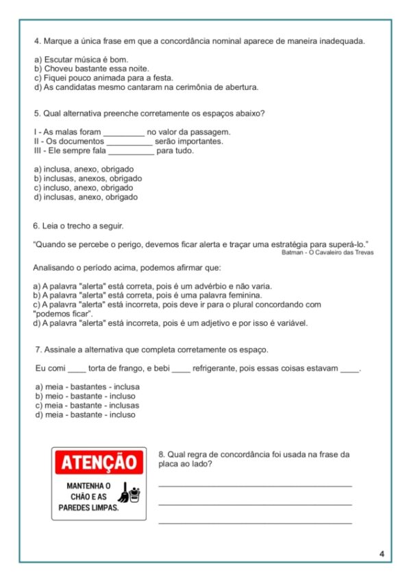 Concordância verbal e nominal - Imagem 3