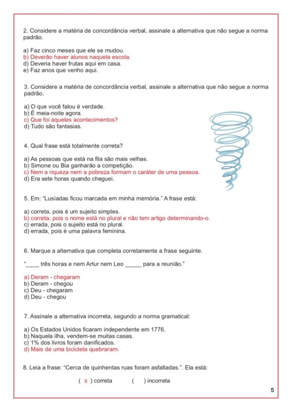 Concordância verbal e nominal - Imagem 7