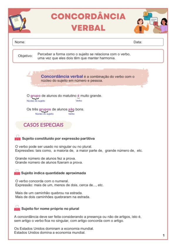 Concordância verbal e nominal - Imagem 2