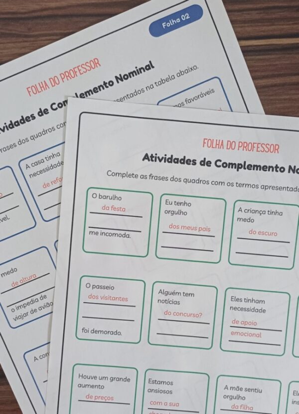 Atividade de Complemento Nominal - Imagem 5